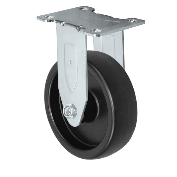 4"x1.25" Light Duty Polyolefin (Plastic) Wheel, Rigid Caster, 300l
